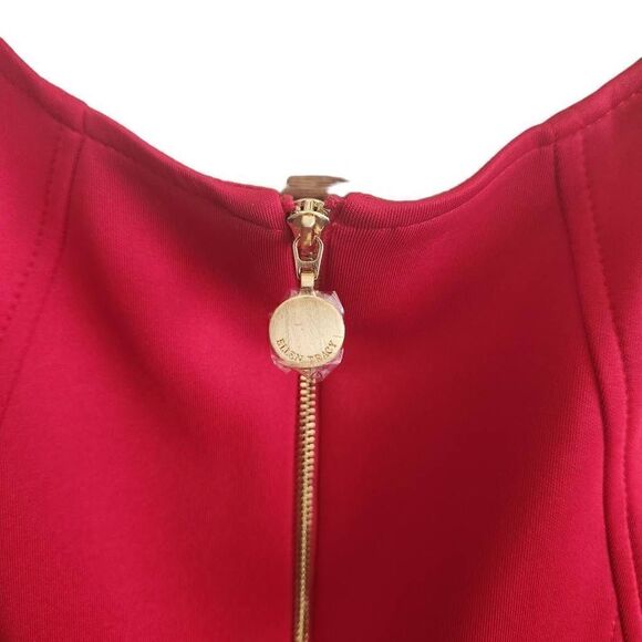 Ellen Tracy Red Sleeveless Dress Size 4 - Picture 4 of 6